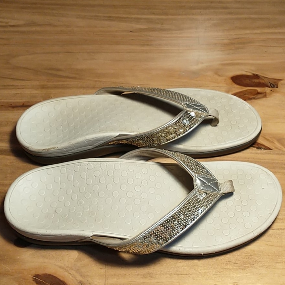 Vionic Tide Sequined Toe Post Flip Flops - image 4
